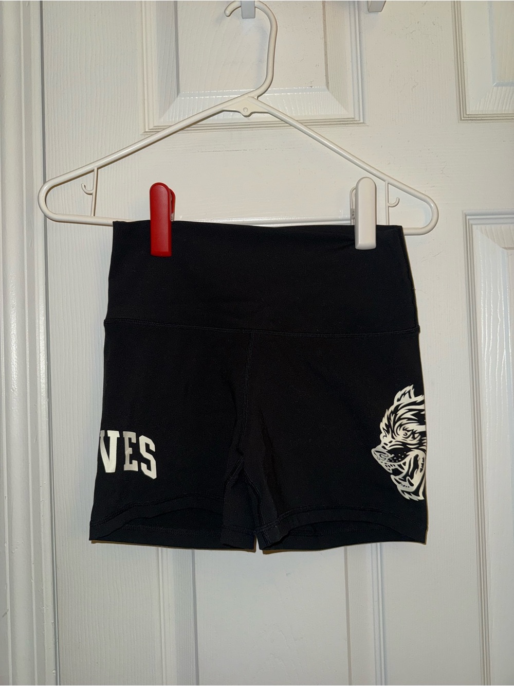 Darc Sport Black High-Waist Active Shorts with White Graphic